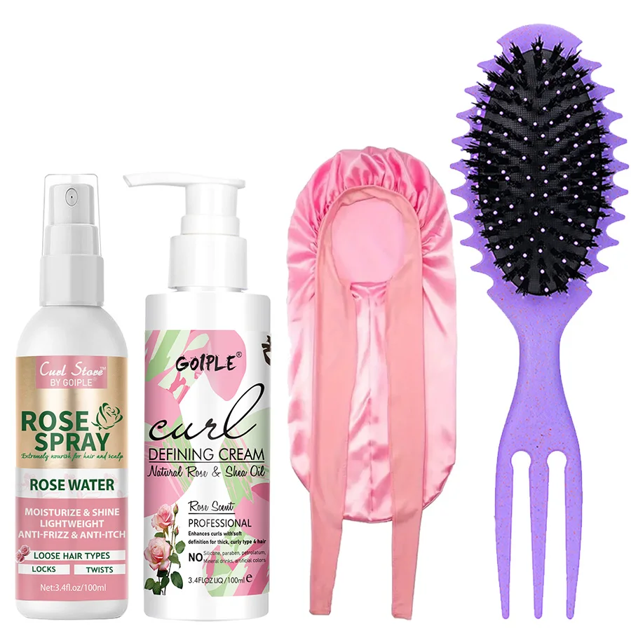 

Крем для определения локонов и розы, увлажняющий спрей для ухода за волосами, экстракт розы, эластин для укладки вьющихся волос, набор для разглаживания и определения локонов