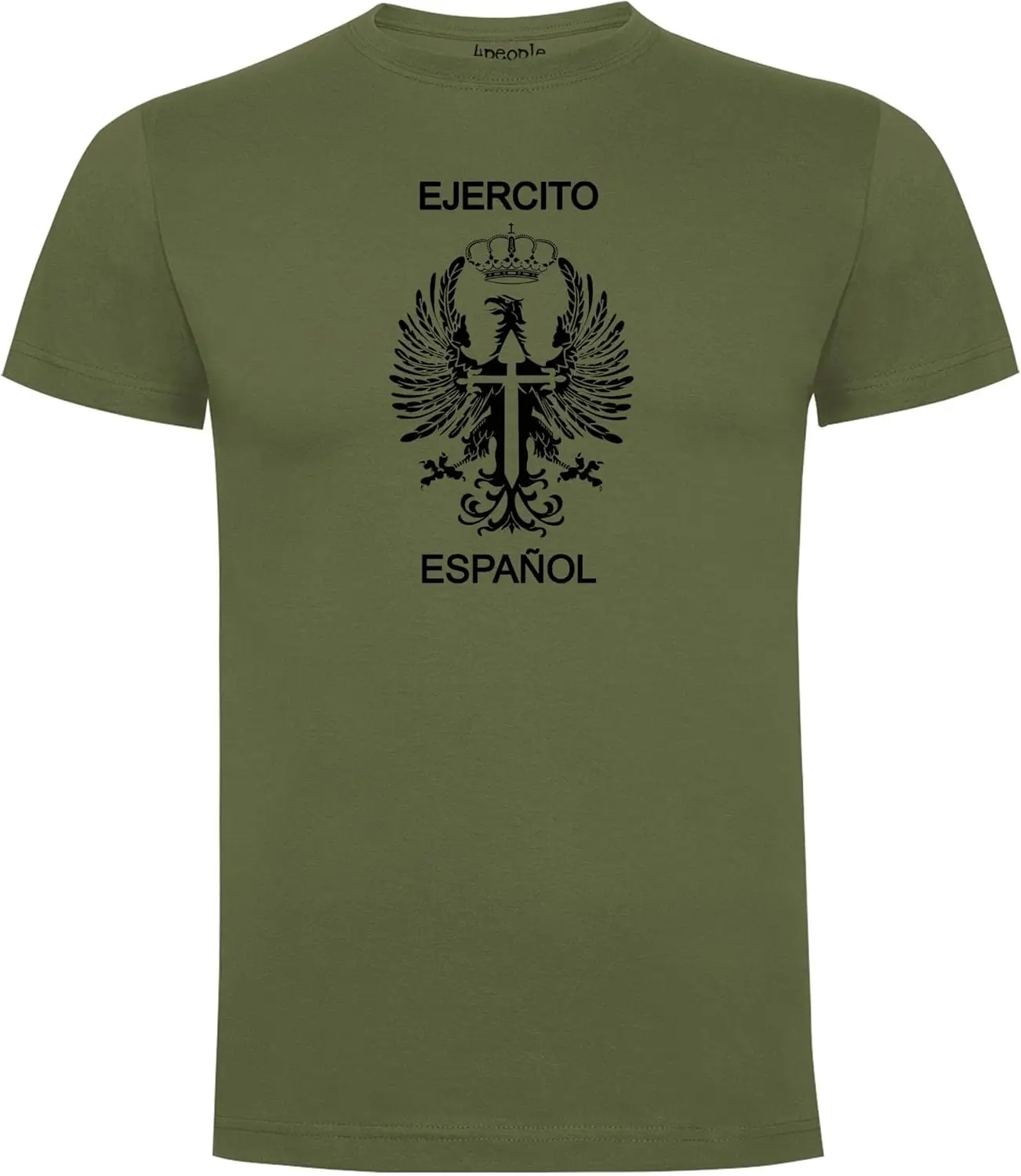 Camiseta Ejército de Tierra - Estilo Militar Español en Verde Militar T-Shirt Short Sleeve Casual 100% Cotton Shirt