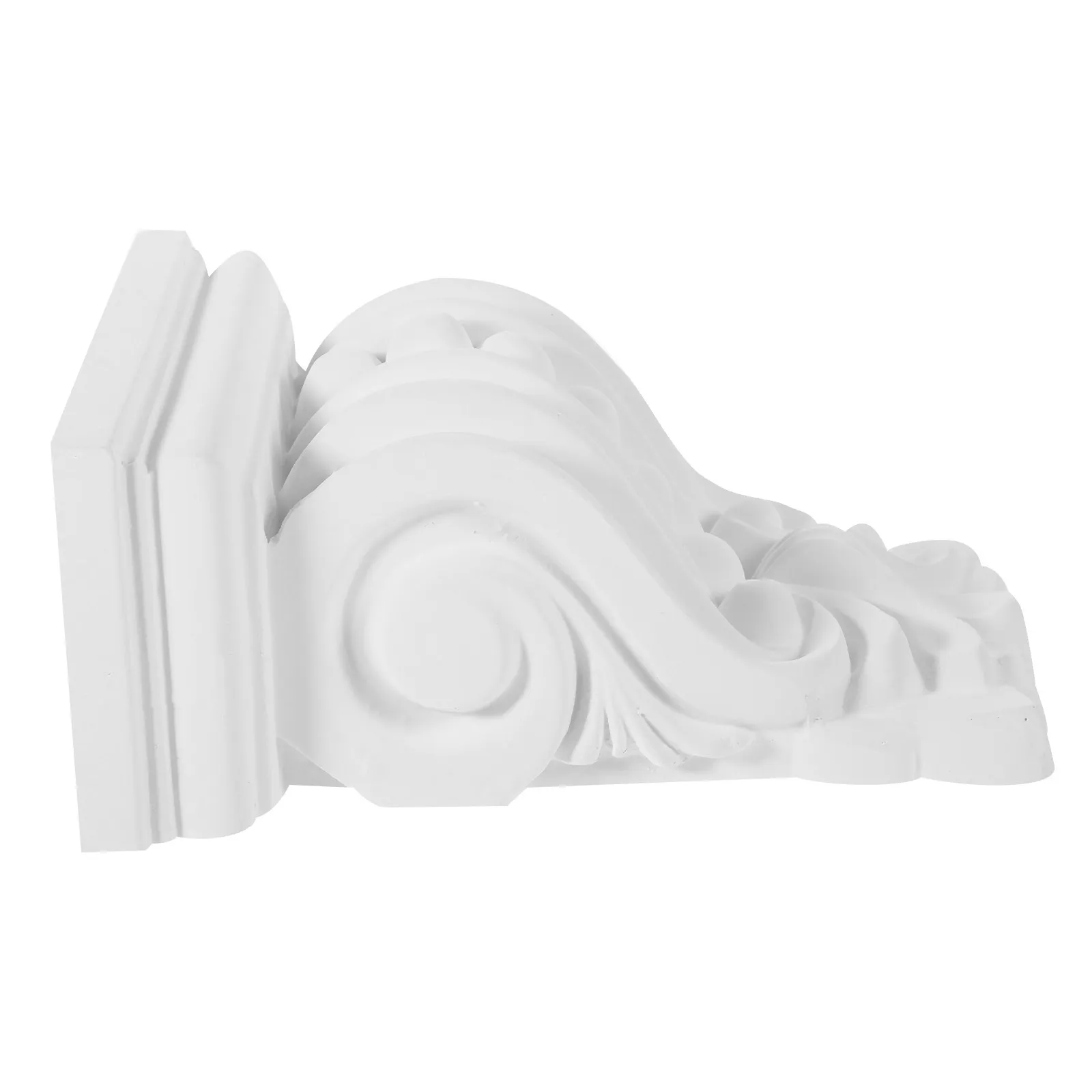 European Style PU Corbels Roman Column Brackets Decorative Wall Corner Supports for Home Interior Exterior Decor Carved White