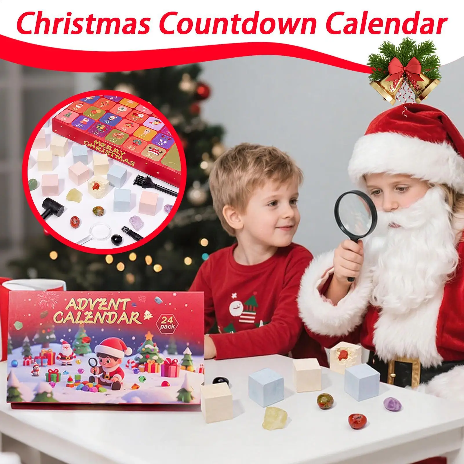 

Рождественский обратный отсчет, хрустальный календарь, рок-камень, копающая тема, 24 коробки, праздничные детские чулки для девочек, сувениры для вечеринок