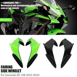 Motorcycle aerodynamics fixed wing GP racing wing side lower force spoiler For Kawasaki ZX-10R ZX-10RR ZX10-R/RR 2021-2024