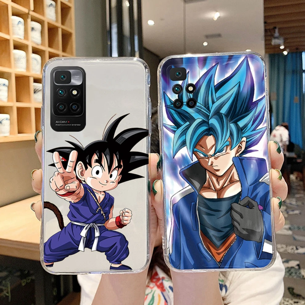 Custodia in Silicone Anime per Xiaomi Redmi 10 2022 Cover Capa Funda Soft Bags trasparente per redmi 10 Dragons-Balls Son-Gokus trasparente