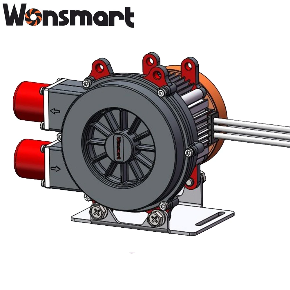 40kpa 92M3/h تدفق الهواء منفاخ توربو صغير تيار مستمر بدون فرش منفاخ هواء عالي الضغط لخلية الوقود 10kw SOFC 48 فولت ROHS
