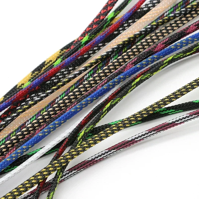 1-3M PET Braid Sleeves 12mm Insulated  Expandable High Density Cable Wrapping Sheath Protector Braid For Wires DIY Line Protect