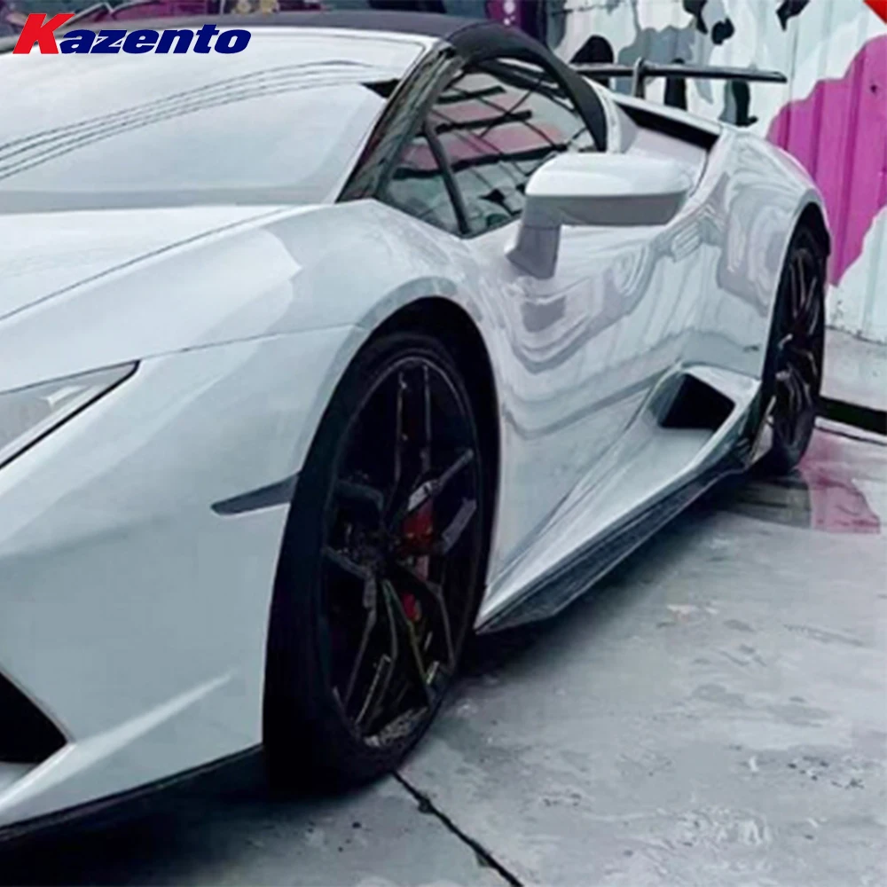 لامبورغيني هوراكان LP580 LP610 2016-2019 ألياف الكربون الخامس نمط التنانير الجانبية زوج