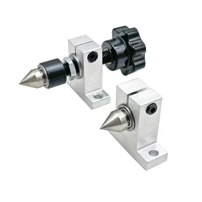 Mini Bead Lathe Rotary Thimble Retractable Tailstock for  Fixing Wood Woodworking Mini-Lathe, Movable Telescopic Rotary Thimble