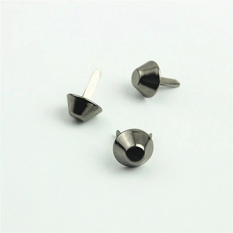 500Pcs 15mm Metal Feet Buckle Caps Studs Two-Legged Fasteners Colored Bottom Nail for Bags Shoes DIY Hardware Accessories