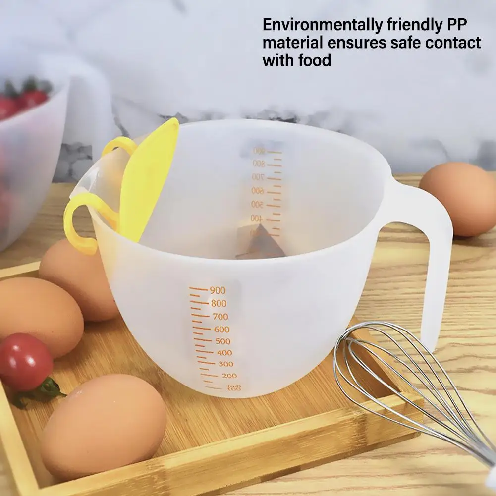 Built-in Filter Plate Measuring Cup With Scale Baking The Kitchen Baking Bowl Egg Gadget Multifunctional Liquid Mixing Eggb G1e7