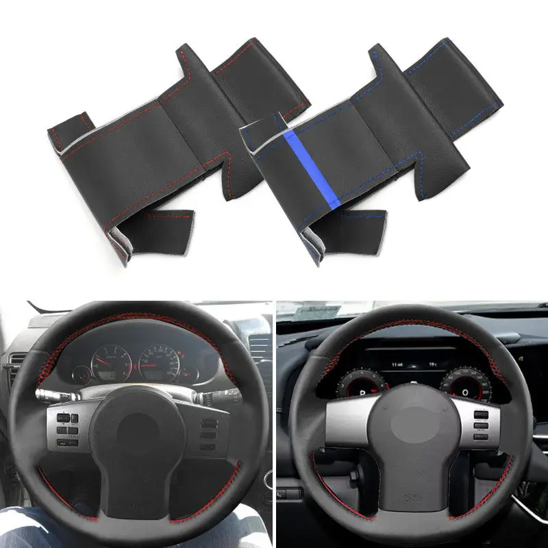 For Nissan Pathfinder III Frontier Navara Xterra 2005-2015 Car Accessories Microfiber Leather Interior Steering Wheel Cover Trim