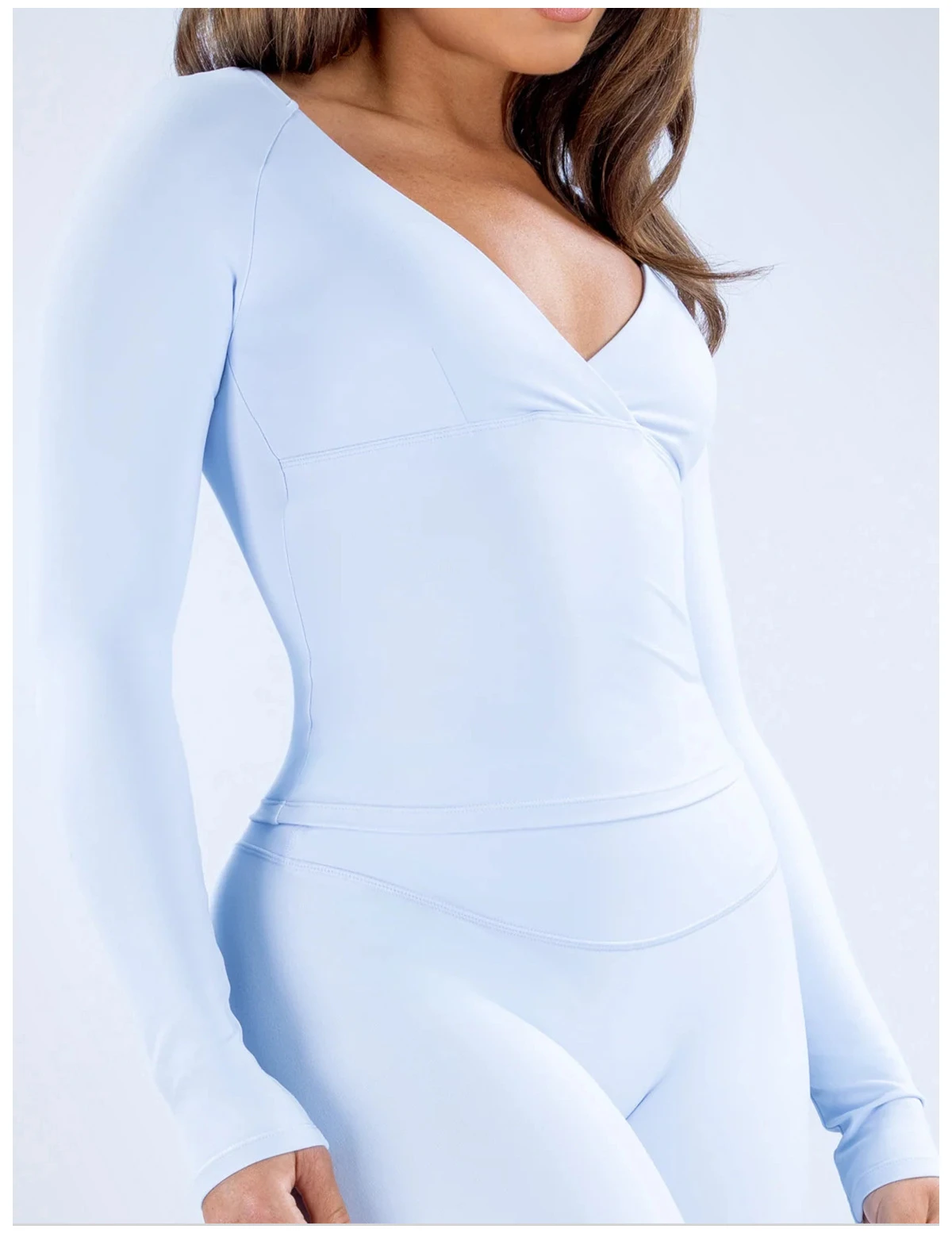 Keep That Pump Women Fitness Top Tight Fitting Brushed Long Sleeved Yoga Clothes Sports T-shirt Quick Drying Cycling Running Gym - view 3