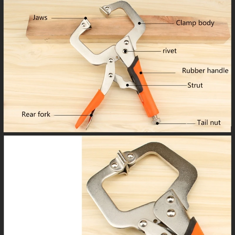 1PC 6/9/11/14/18 นิ้ว Multi-Function Metal Face Clamp Grip C ประเภทคีมจับ