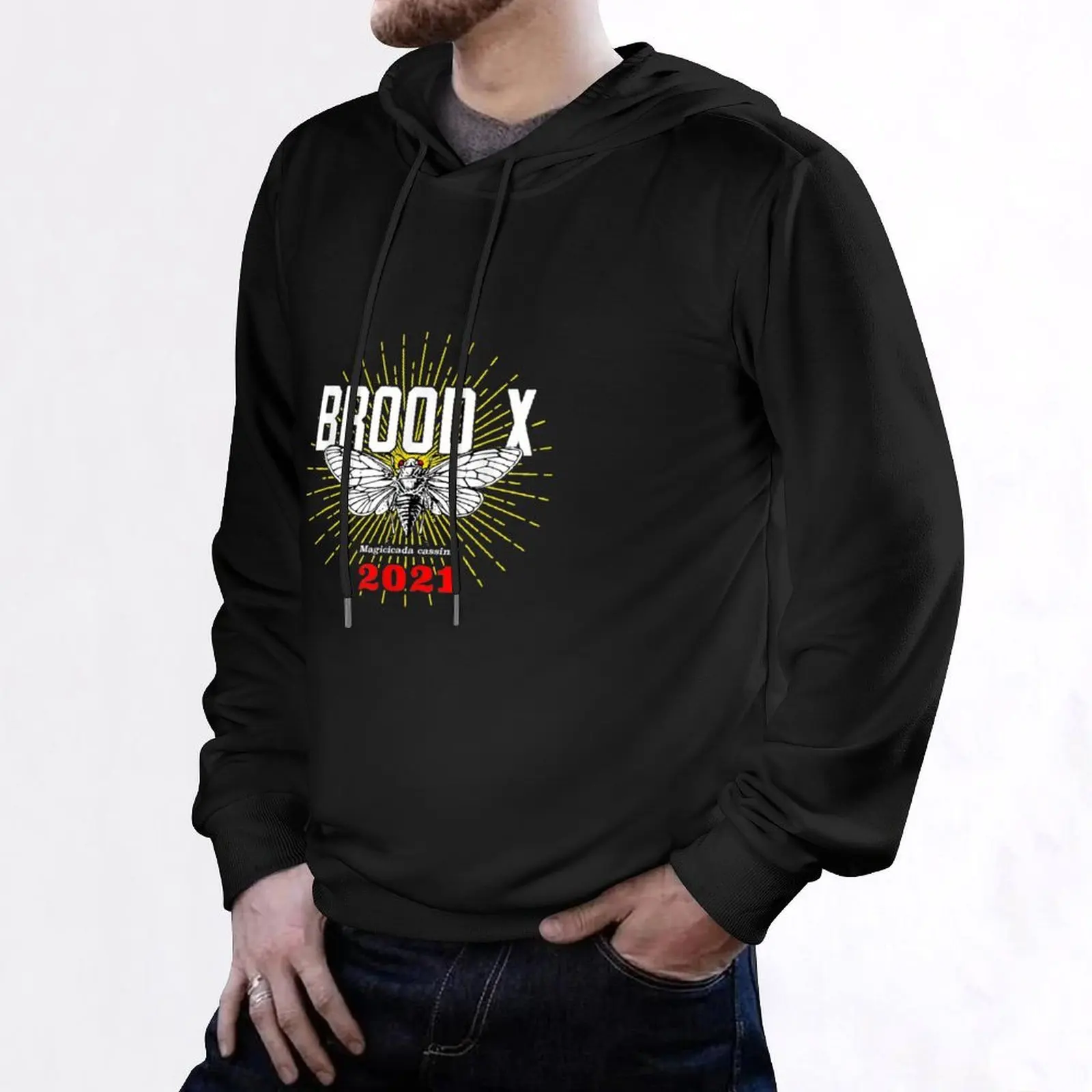 Brood X the Great East Brood 2021 Emergence هوديي ملابس رجالي ملابس على الطراز الكوري ملابس الخريف هوديي