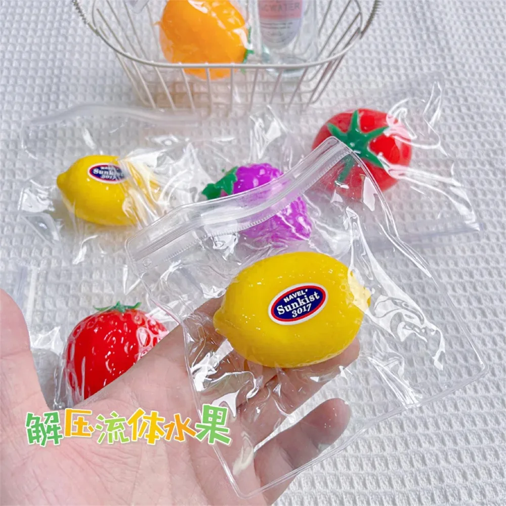 Jouet Squishy anti-Stress Orange fraise citron fruits, jouet anti-Stress à montée lente, cadeau pour enfants et adultes, jouets à presser ﻿
