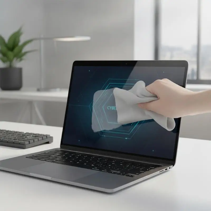 Microfiber Laptop Keyboard Dust Cleaning Cloth Lint‑Free Anti‑Scratch Soft Reusable Wipe Cloth for Home Office Travel Use