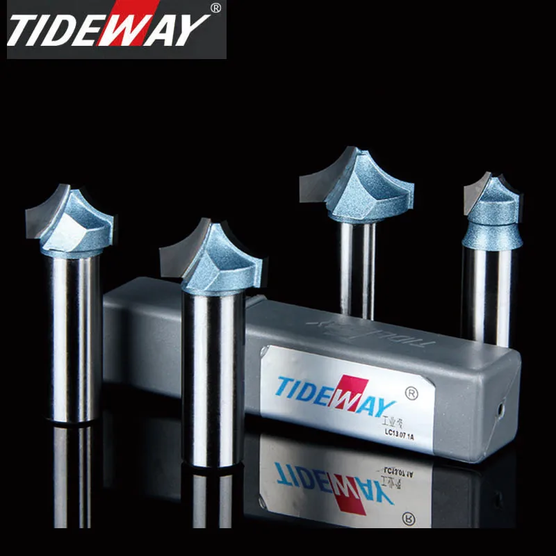 Tideway Industrial Grade Tungsten Carbide Slotting Milling Cutter 1/4 1/2 Shank CNC Tool Woodworking Router Bits For MDF