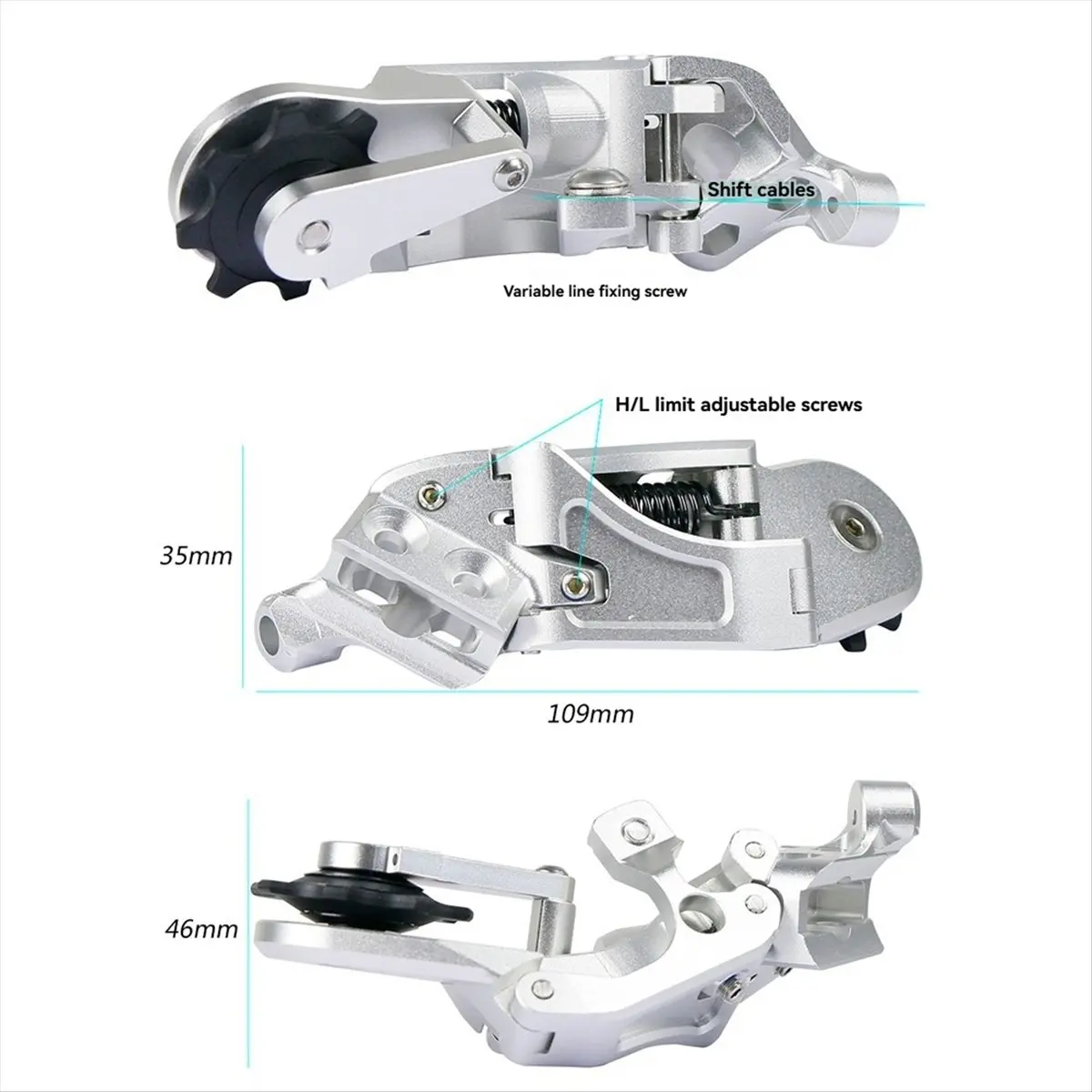 Bicycle Derailleur Transmission for 5/6/7 Speed Folding Bike Speed Rear Derailleur Cycling Accessories,C-A79M