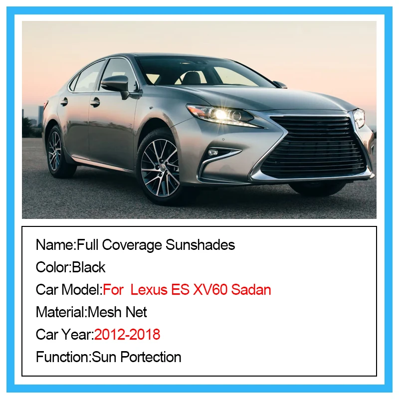 

For Lexus ES XV60 Sadan 2013 Accessories 2012 2013 2014 2015 2016 2017 2018 Magnetic Car Sunshade Front Windshield Curtain Side