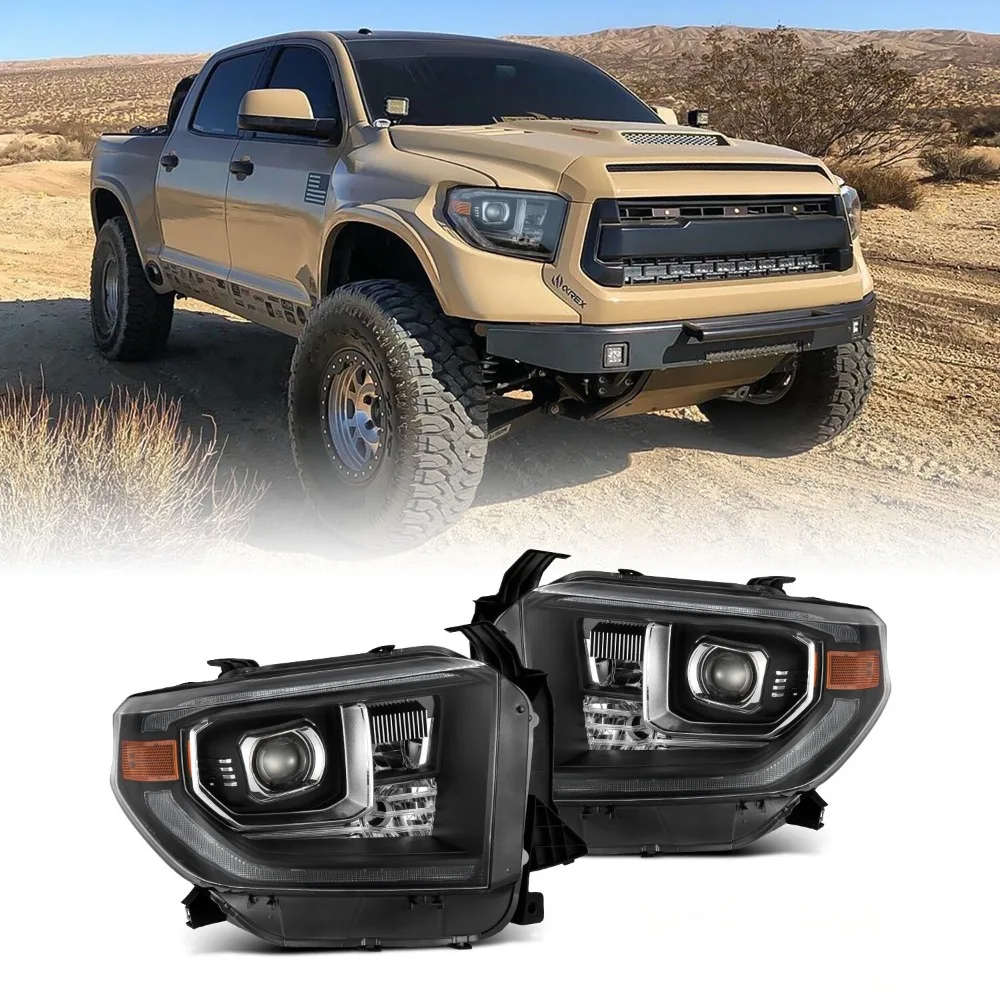 

Fit 14-21 Toyota Tundra LUXX-Series G2 LED Projector Headlights Pair Black