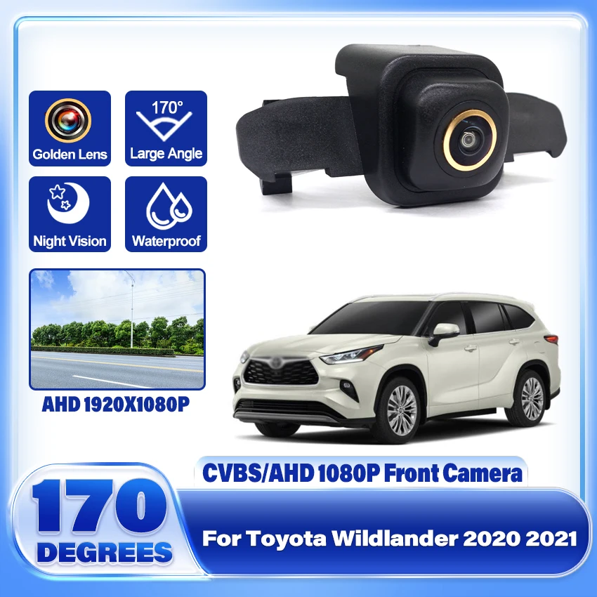 

AHD 1080P Car Grill Parking Front View Camera For Toyota Wildlander 2020 2021 Night Vision Full HD CCD Golden Fisheye Lens