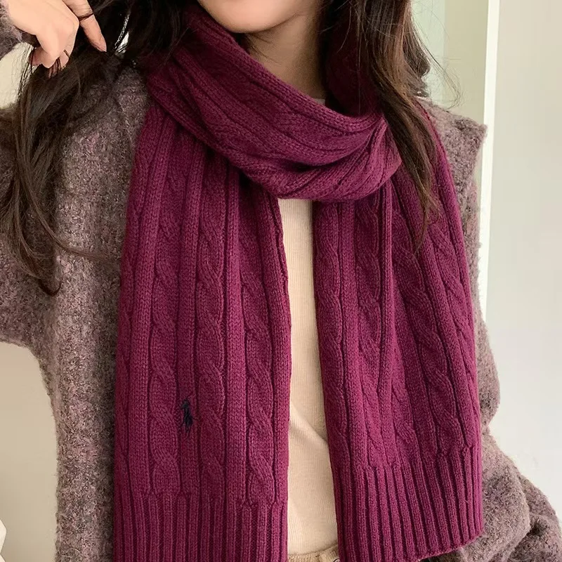 Scarf winter female imitation cashmere literary autumn and winter thickened warm dual-use solid color Korean fashion scarf