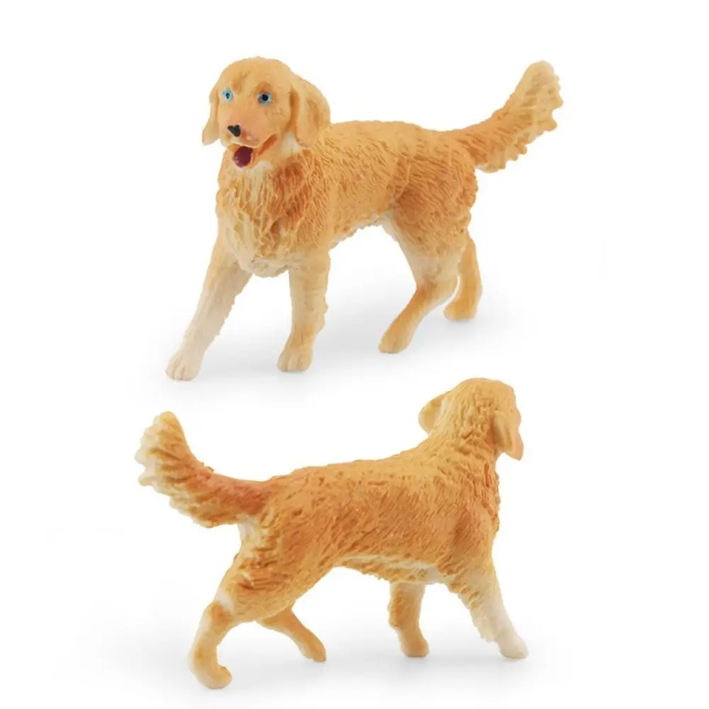 Realistische Hond Dieren Model Golden Retriever Handgeschilderde Mini Hond Beeldjes PVC Schattige Puppy Figuren Hond Action Figure Gift