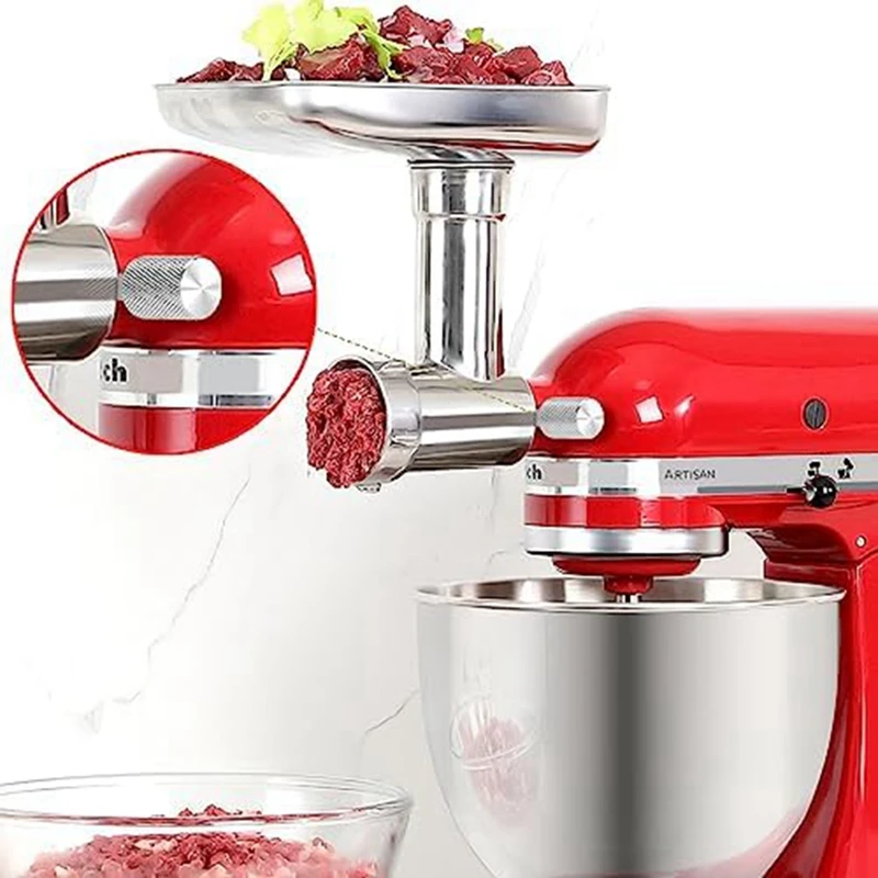 Viti a testa zigrinata per accessori da 2 pezzi per miscelatori con testa inclinabile e ciotola di sollevamento, sostituzione accessorio per vite con manopola del mozzo lungo argento