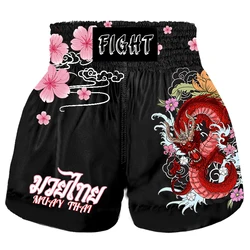 Muay thai shorts mma roupa de boxe das mulheres dos homens crianças treino musculação ginásio esportes treinamento shorts luta kickboxing calças