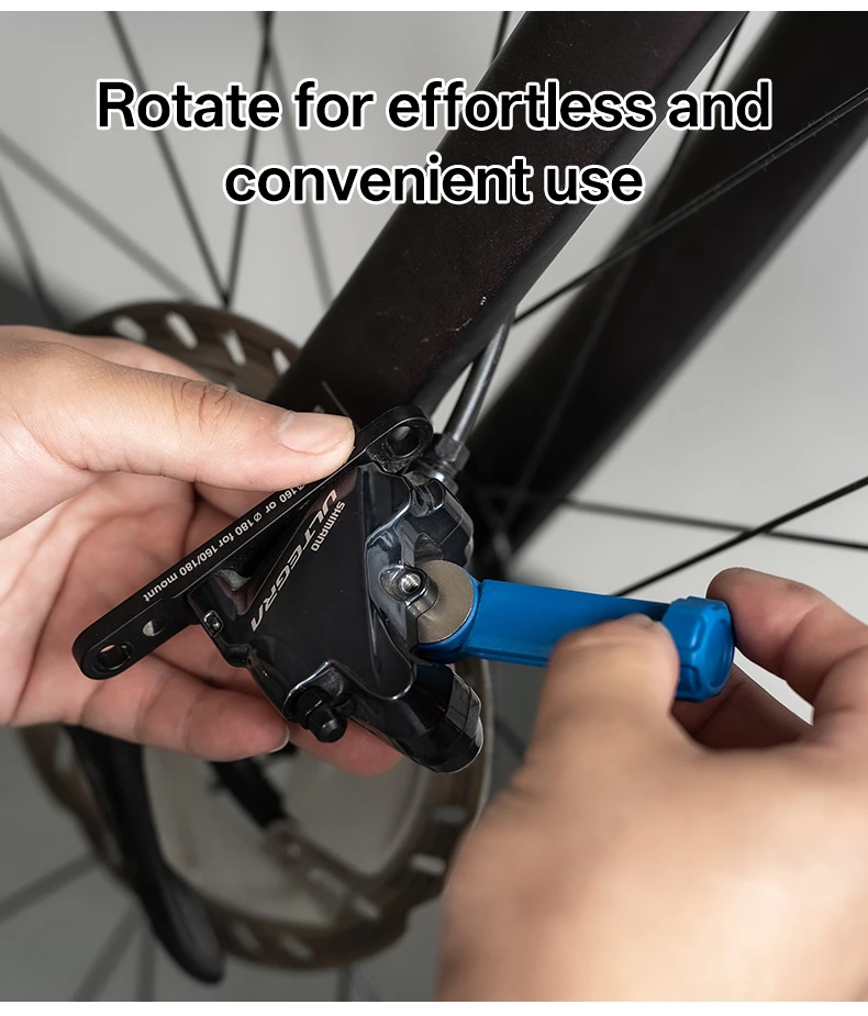 Werkzeug zum Spreizen von Fahrradbremsbelägen aus Stahl, 360 ° Drehbarer Reset für Fahrradöl-Scheibenkolben, hydraulische Bremssattel-Kolbenverlängerung – Detail 12