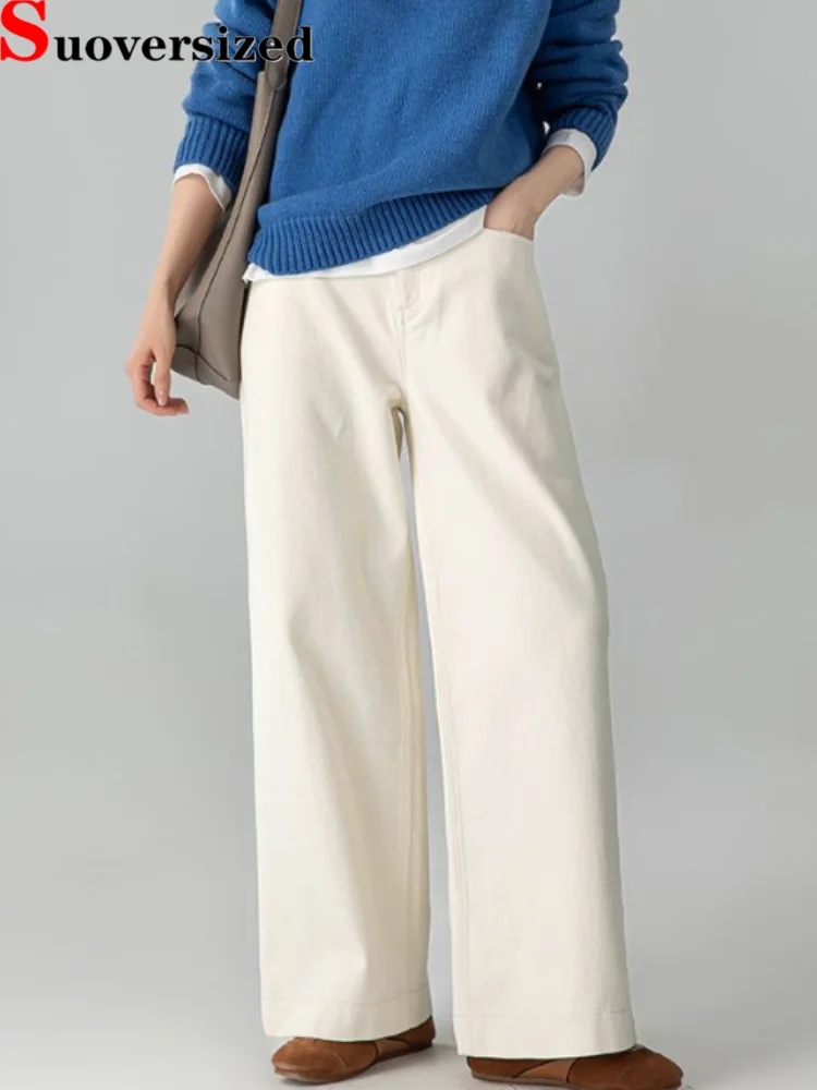 

Винтажные широкие джинсы прямого кроя для женщин, повседневные джинсовые брюки с высокой талией, свободные, в стиле ретро, новая уличная мода, Vaqueros