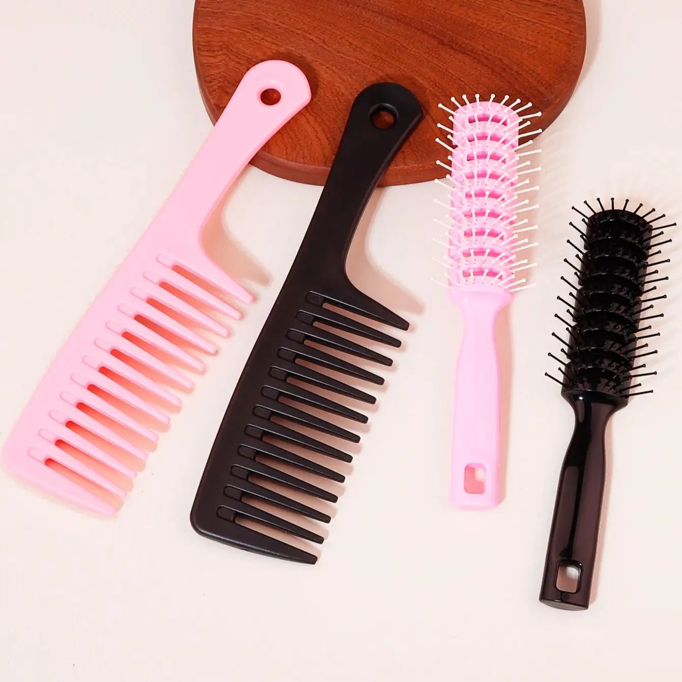 

Breathable hair brush and wide toothed comb, with ball head for drying and breathable hair brush, Special for real hair wigs