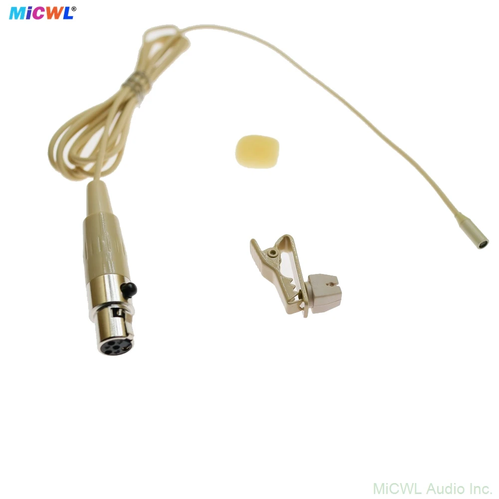 Micwl l322 muito mini microfone de lapela para shure ulx slx pgx qlx glx 4pin xlr ta4f sem fio beltpack transmissor