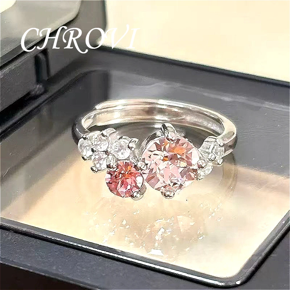 Luxury Exquisite 925 Sterling Silver Twin Flower Ring High-End Rose Finger Ring for Sophisticated Fashionable Women