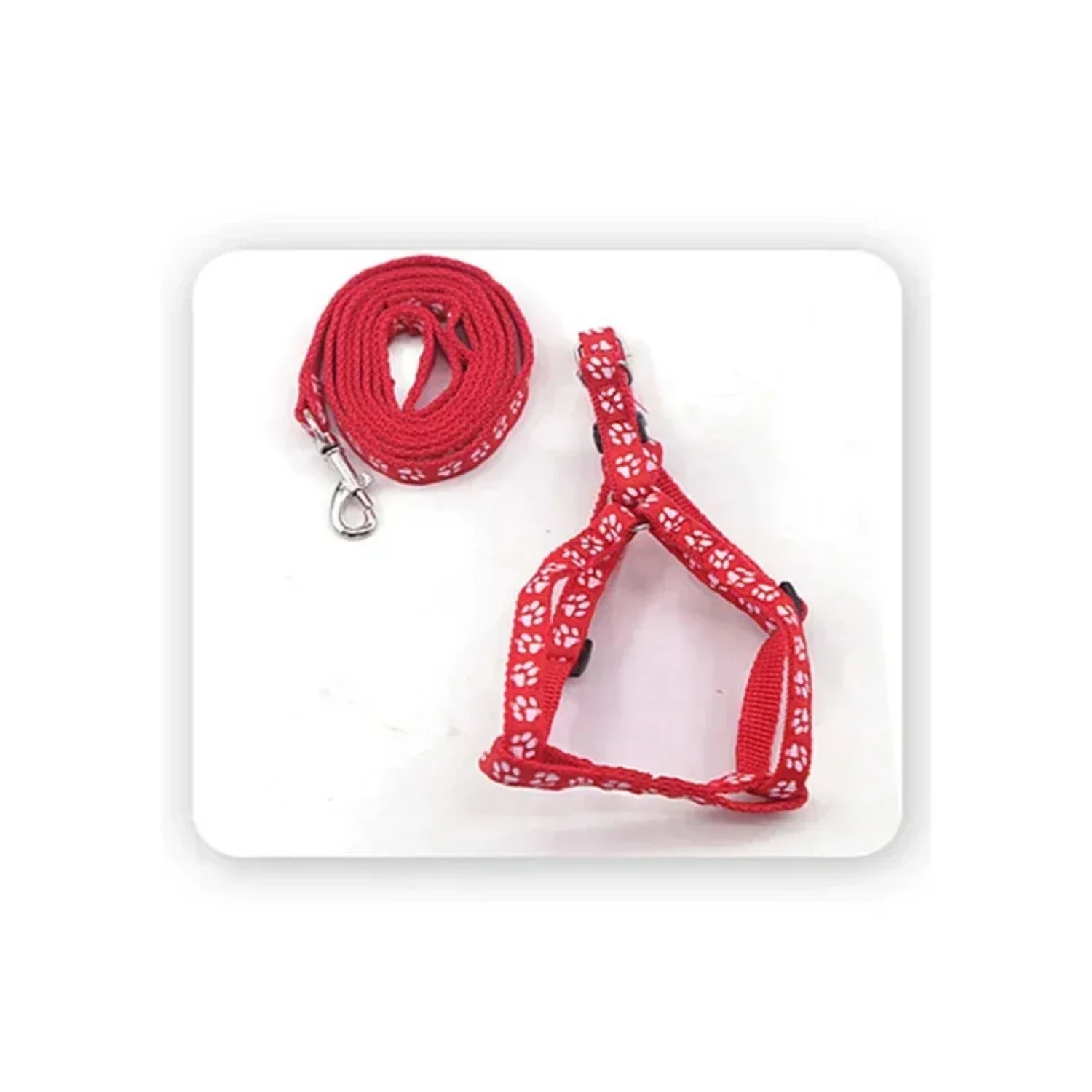 Arnés de nailon de doble capa para mascotas, conjunto de collar cómodo, fiable y resistente con correa ajustable y chaleco, perfecto para w