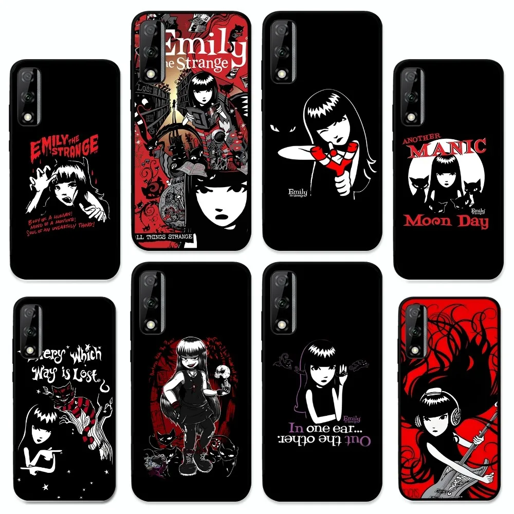 E-Emily The Strange Phone Case For Huawei Y9 6 7 5 Prime Enjoy 7s 7 8 plus 7a 9e 9plus 8E Lite Psmart Shell