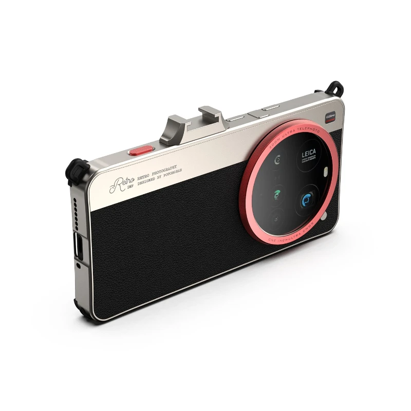 

Applicable to Xiaomi Mi 15ultra photography shutter button mobile phone case, set retro metal press