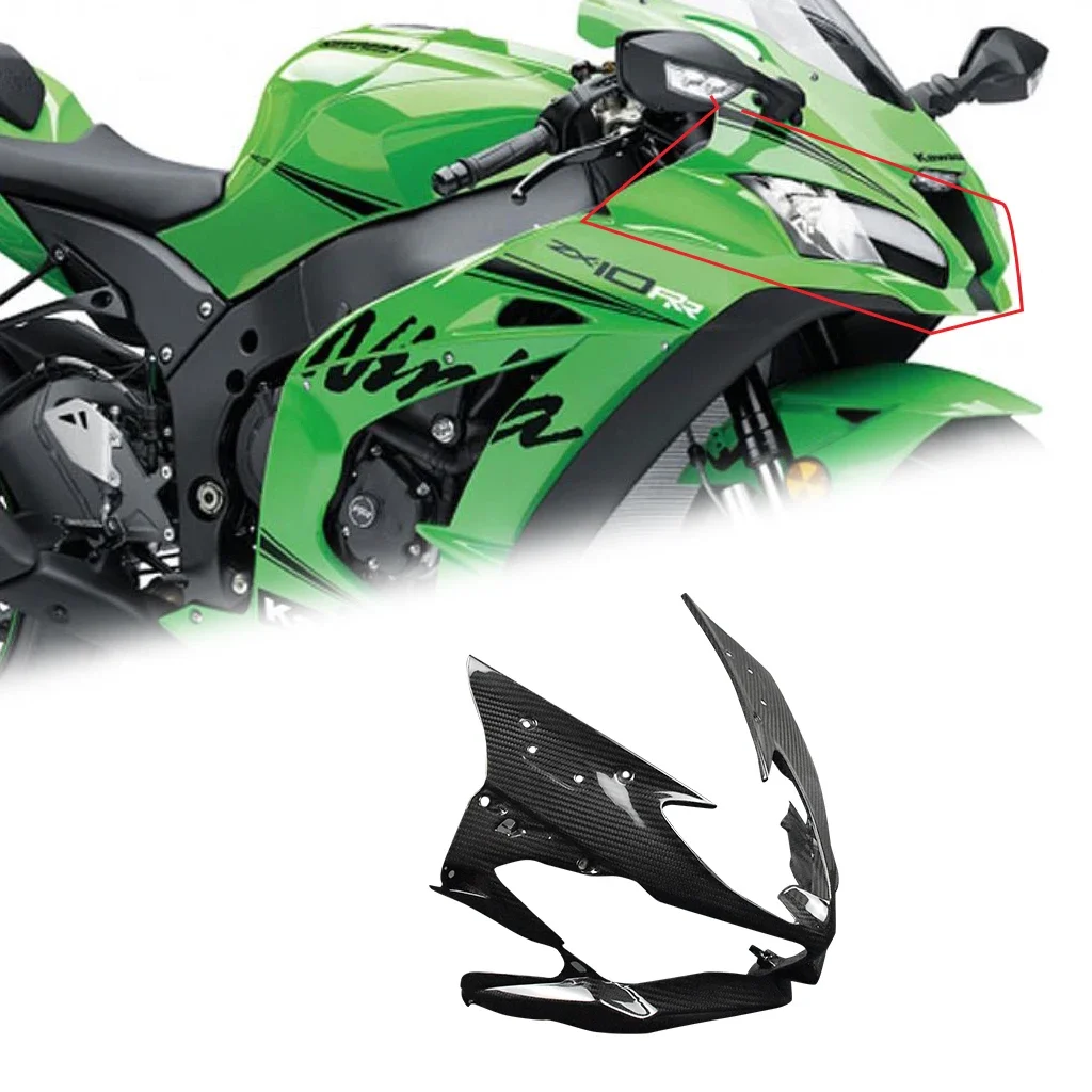 

For Kawasaki ZX-6R ZX6R 2019-2023 Carbon Fiber Motorcycle Accessories Front Fairing Nose Headlight Cover Fairing Kits