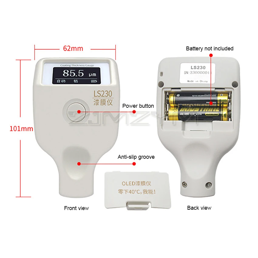 LS230 Paint Coating Thickness Gauge Meter Digital Coating Thickness Tester For Car Automotive Repair Tools