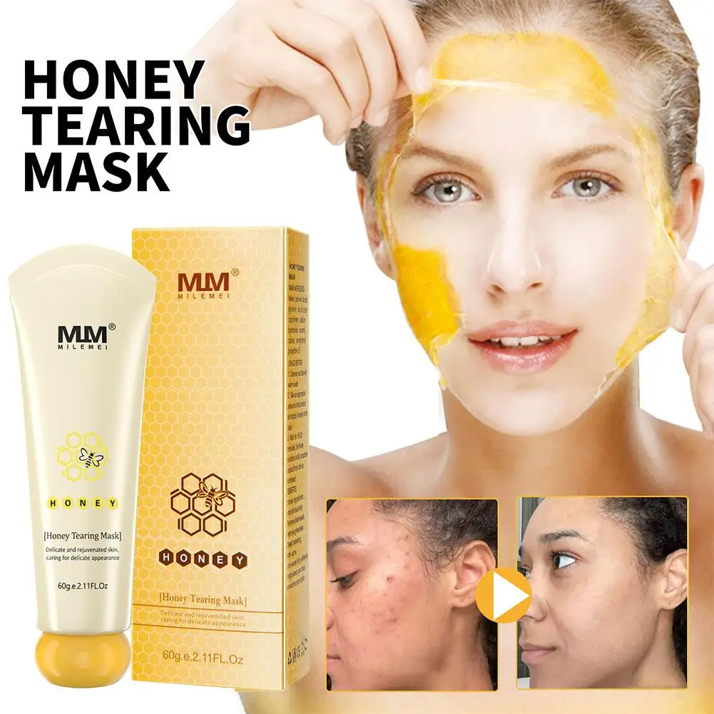 Honey Tearing Mask Moisturizing Hydrating Oil-control Strong Adsorption Deep Cleaning Removing Blackheads Lifting Firming Mask