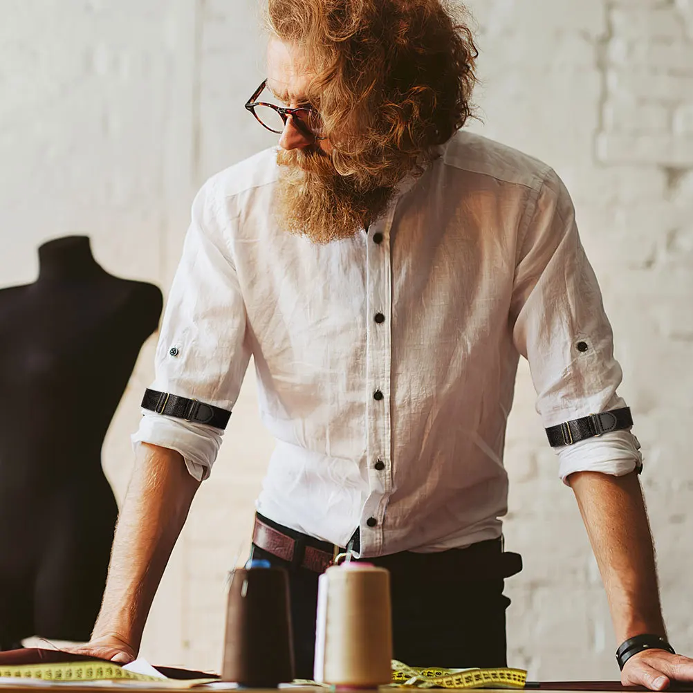 

4pcs Anti Slip Sleeve Holders Adjustable Lightweight Nylon Armband For Men Women Shirt Garters Stay Belt Cuff Strap