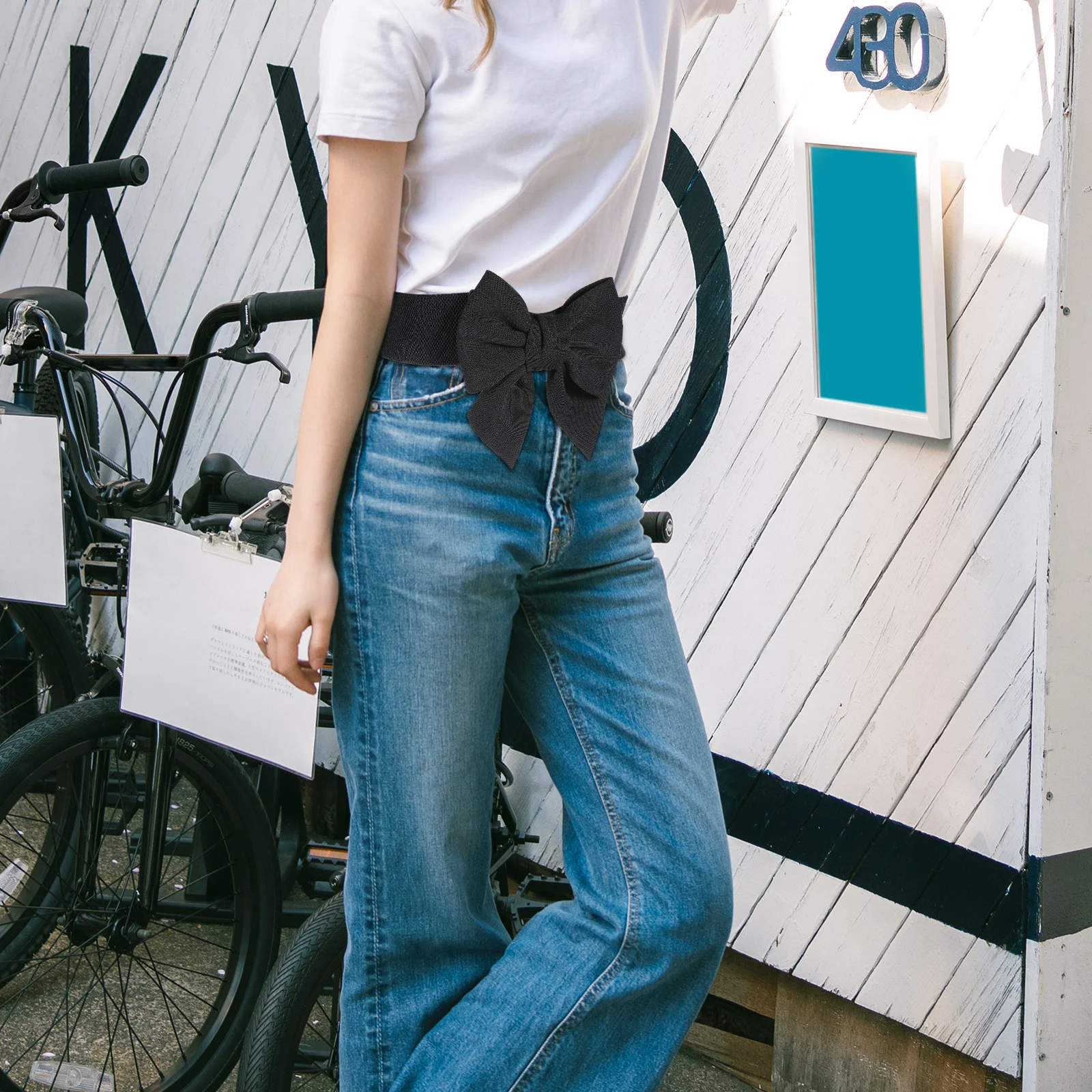 

Fashion Wide Belt for Women Soft Comfortable Cloth Belt with Elasticity for Dresses Trench Coats Robes Sash Waistband