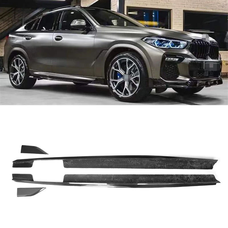 For BMW G06 X6 2019 2020 2021 2022 Rear Carbon Bumper side skirts Spoiler Front Splitter 2019+ X6 G06 carbon fiber car bumpers