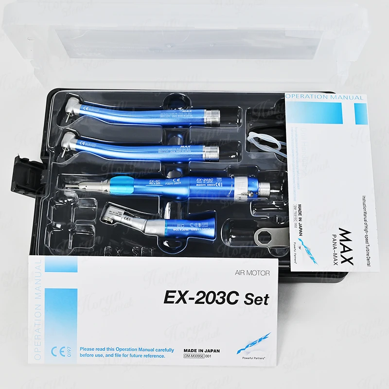 den tal Colorful  2PCS LED High Speed MAX Handpiece  /1 Set External Water Spray Low Speed Student Handpiece Kits