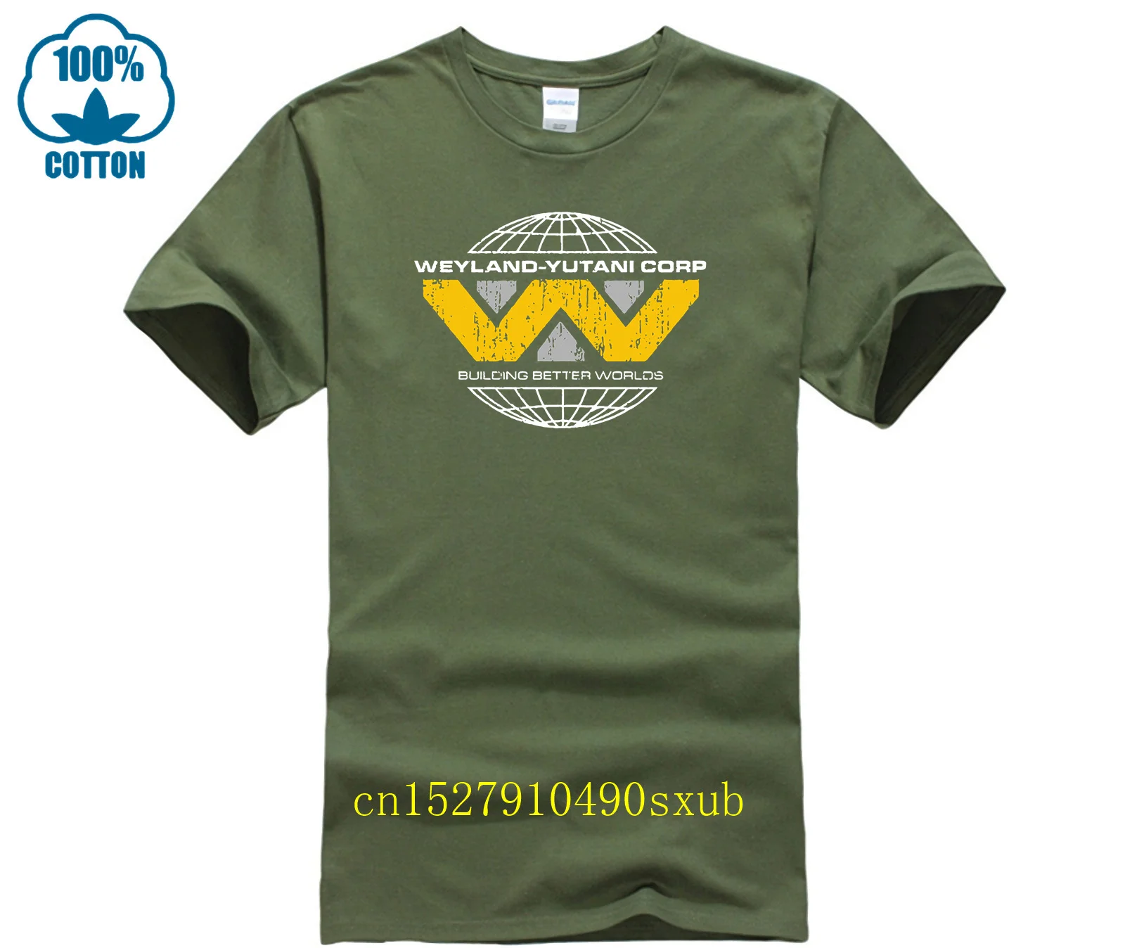 Weyland Yutini T Shirt 100% Cotton Alien Inspired Wey Yu Xenomorph Ripley Cheap Price 100 % Cotton T Shirts Top Tees