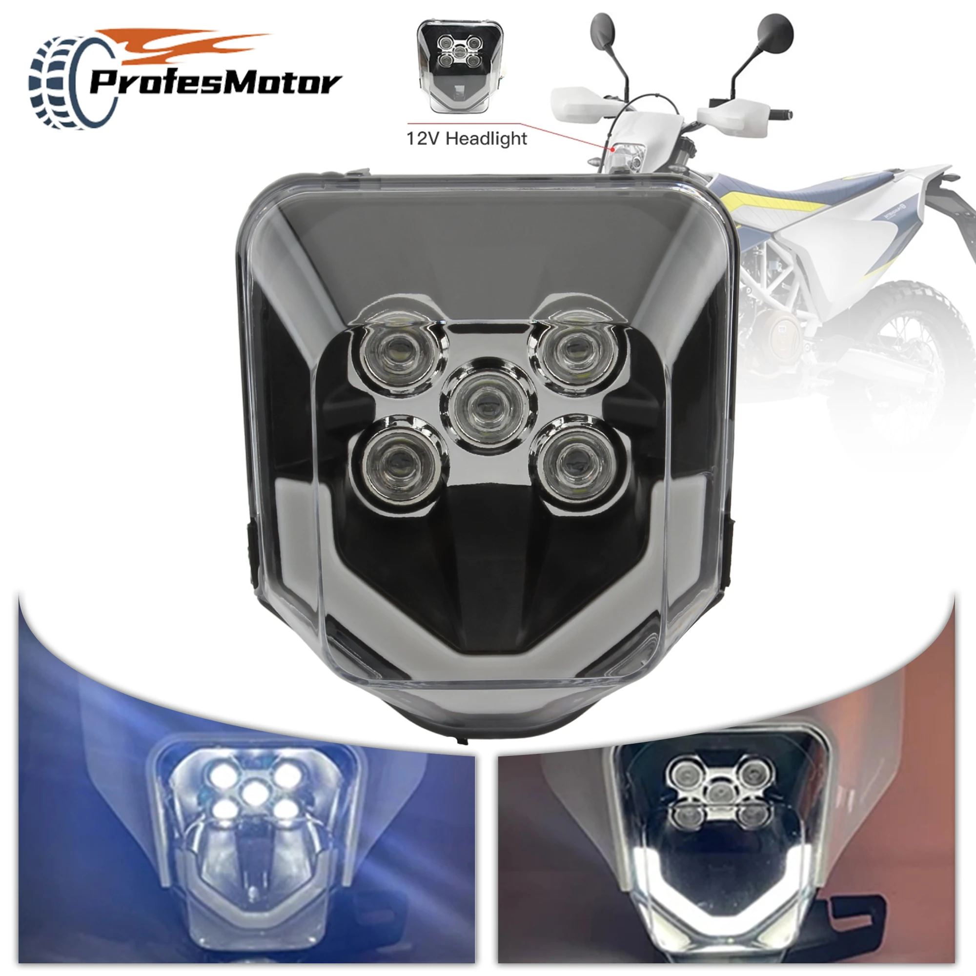

Motorcycle LED Headlamp Fairing for Husqvarna TE FE FC 250 300 350 450 Enduro Dirt Bike Headlight Motocross Modified Accessories