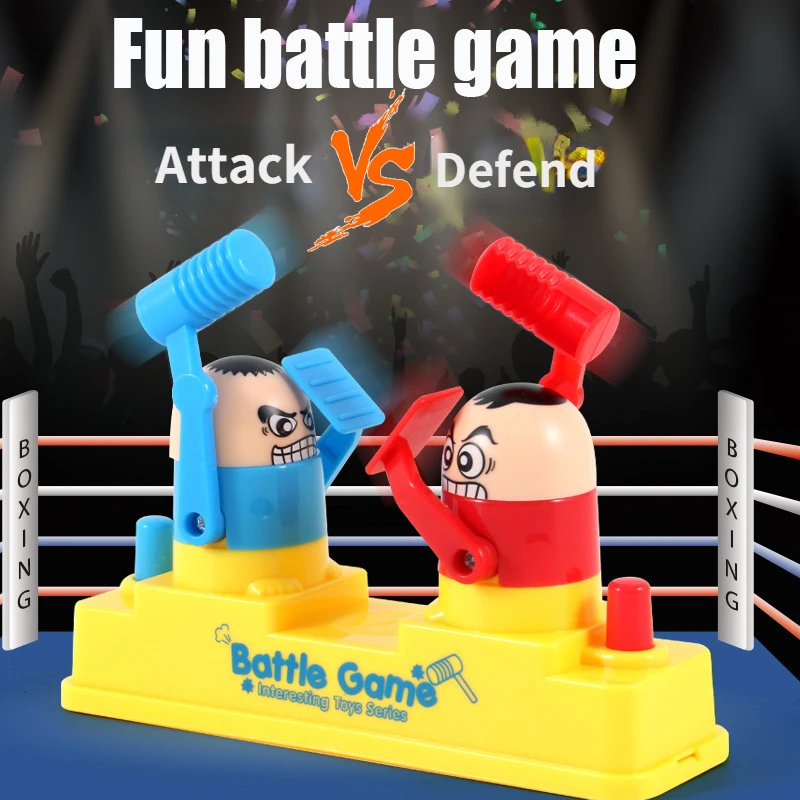 Mini Funny Toy Decompression Multiplayer Desktop Game Cartoon Knockout Figurine Sparri Toy Parent-child Battle Mini Game Console