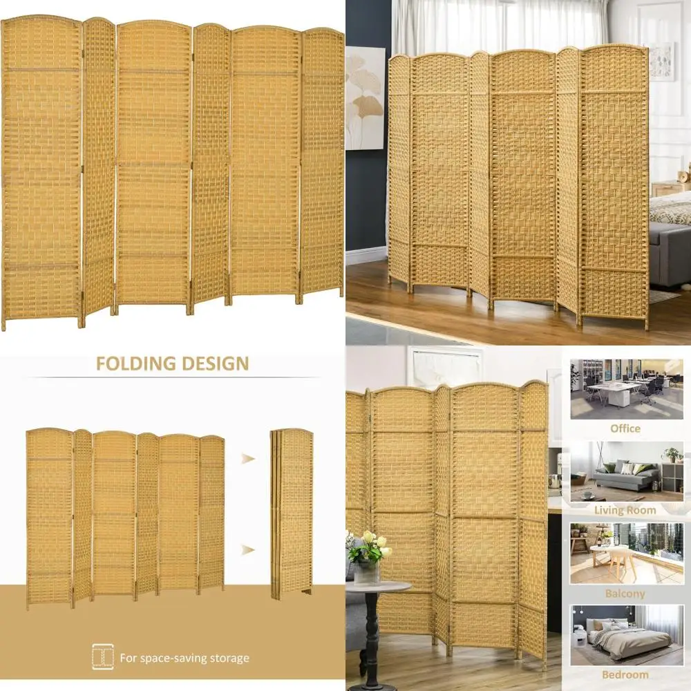 

Складной 6-панельный экран для домашнего офиса и спальни — высокая отдельно стоящая перегородка ручной работы для комнаты