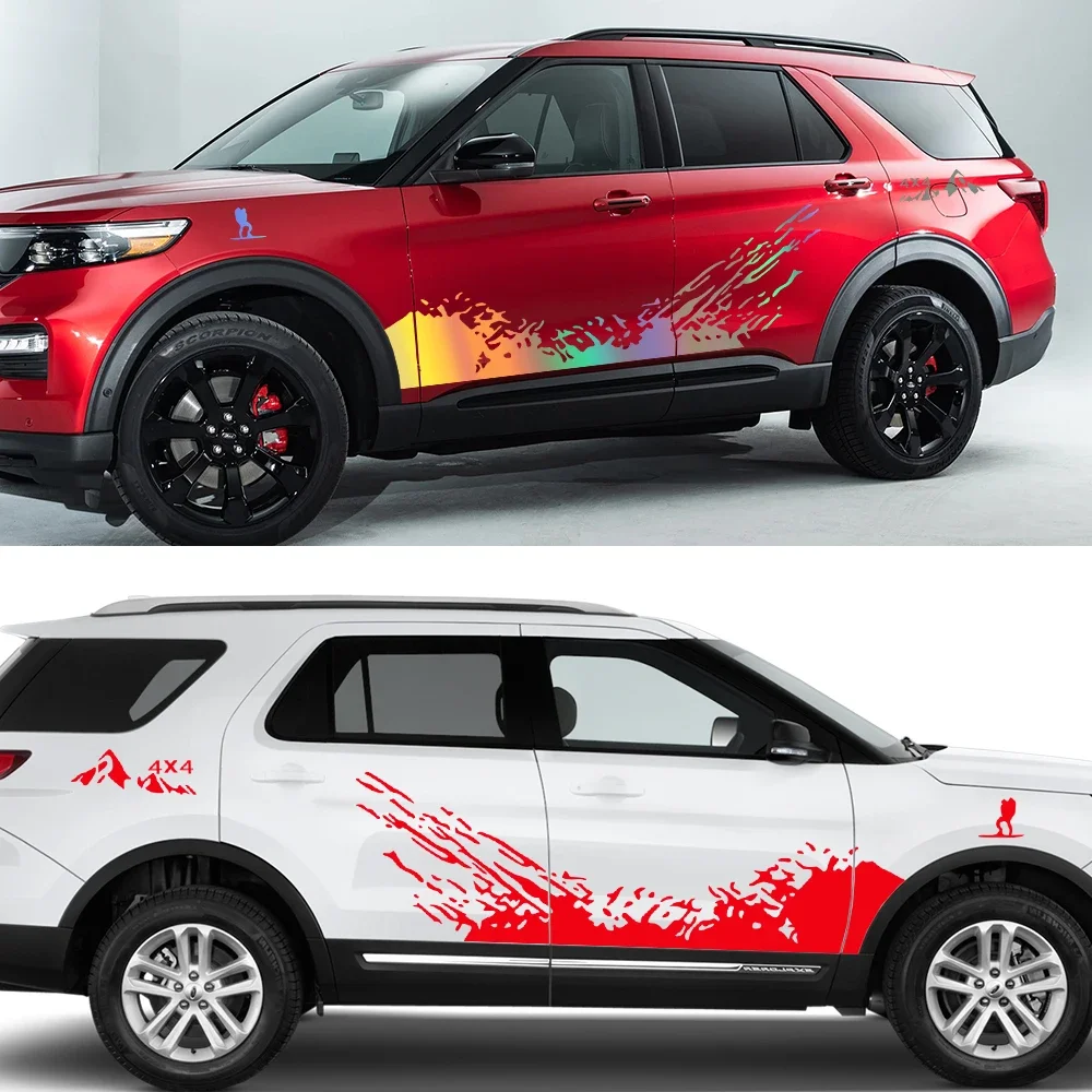 Car Door Side Stickers For Ford Explorer 1 2 3 4 5 6 Tuning Accessories Body Appearance Decoration Refit Vinyl Film Decor Decals