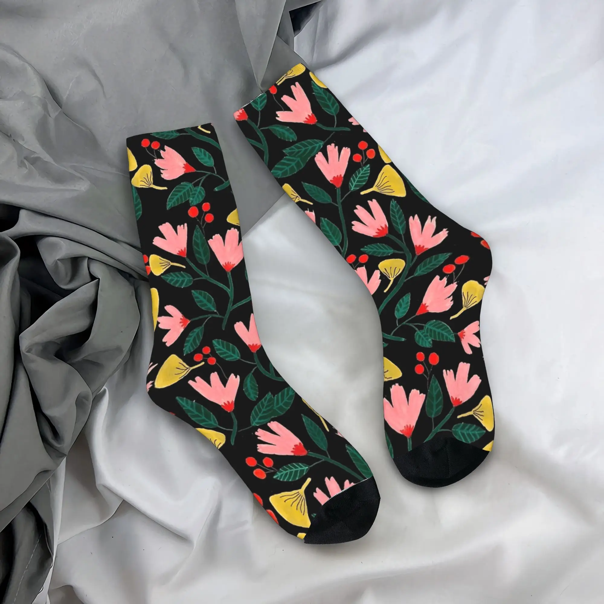 Rośliny i Wiosenne Skarpetki Skarpetki Codzienne na Zamówienie Jesienne Skarpetki Antypoślizgowe Skarpetki dla Dorosłych Mężczyzn Wysokiej Jakości Skarpetki Outdoorowe