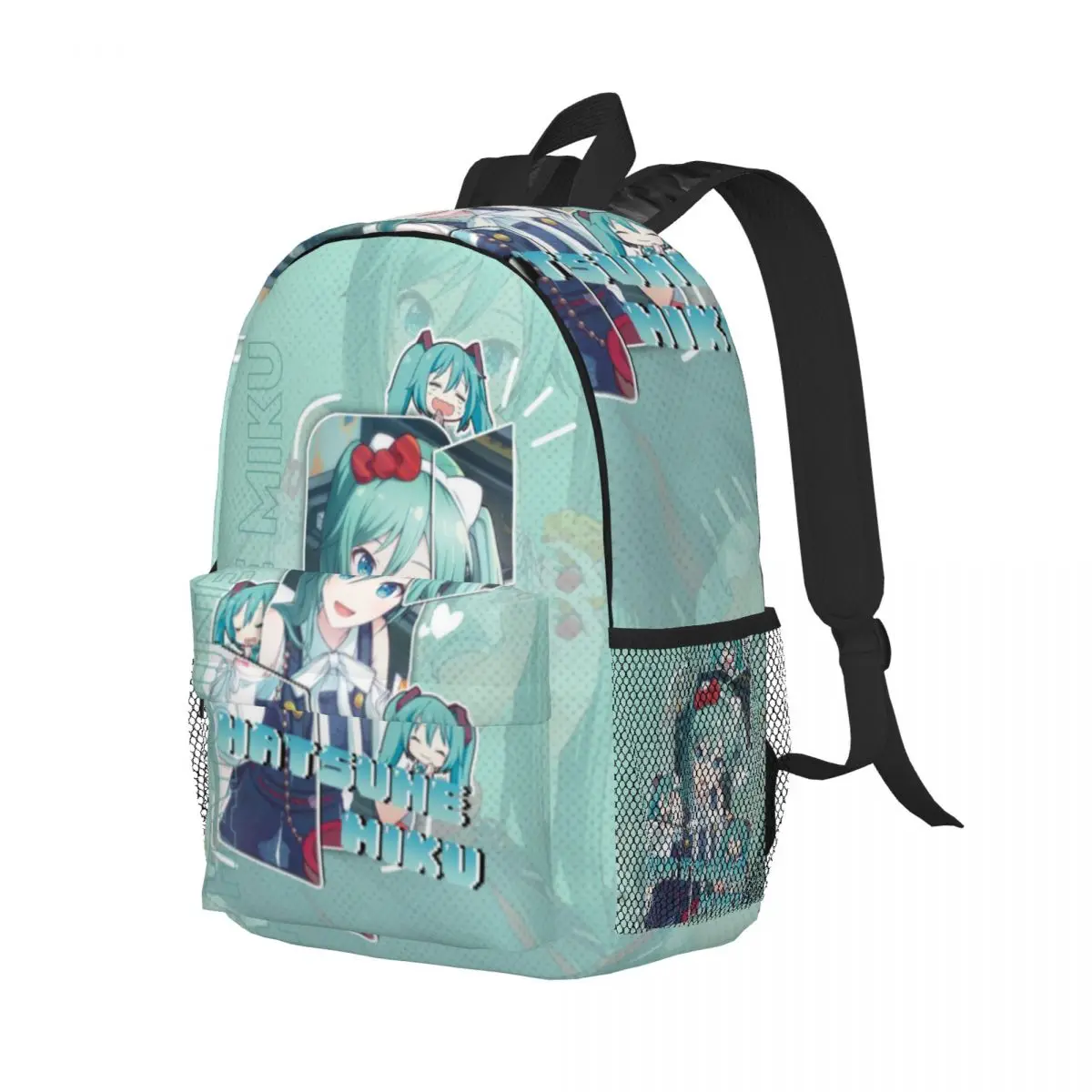 Hatsune Miku Bedrukte Lichtgewicht Casual Schooltas Voor School, Buiten, Winkelen, Kantoor 15Inch