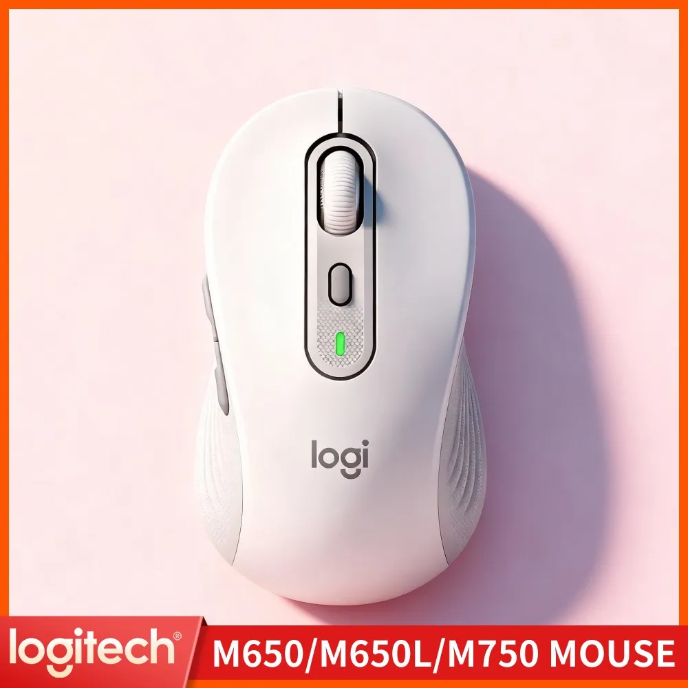 Logitech M650/M650L Wireless Mouse - Ergonomic Contour, Silent Clicks, 4000 DPI Sensor, Compatible With Windows Mac Ipad